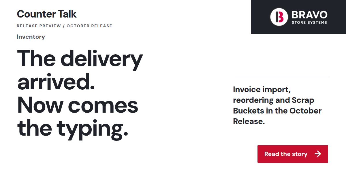 The delivery arrived. Now comes the typing.